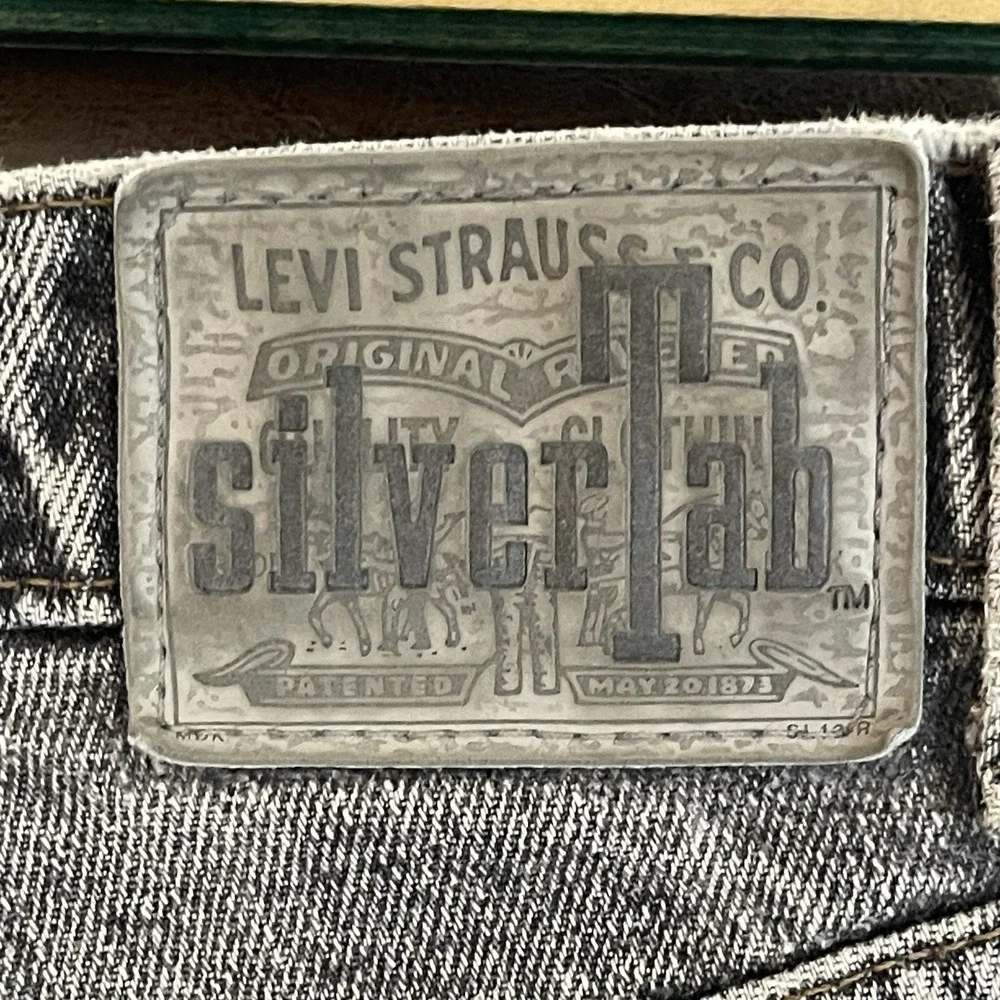 Levi's Vintage‎ SilverTab Gray Denim Jeans Mens 33x30 Fits 32X30 Made In USA Y2K
